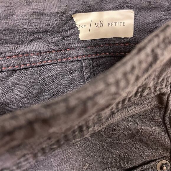 Pilcro & The Letterpress | Anthro Grey/Blue Patterned High Waisted Skinny Pants - Picture 9 of 10